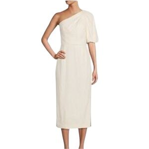 Antonio Melani Lindy One Shoulder Linen Blend Sheath Dress Size 0